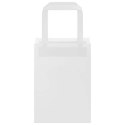 TORBY PAPIEROWE 50 SZT. Z UCHWYTAMI BIAŁE 15X8X21CM