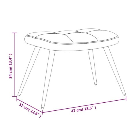 FOTEL Z PODNÓŻKIEM BRĄZOWY OBITY AKSAMITEM