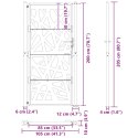 BRAMA OGRODOWA 105X205CM STAL NIERDZEWNA LEKKA KONSTRUKCJA