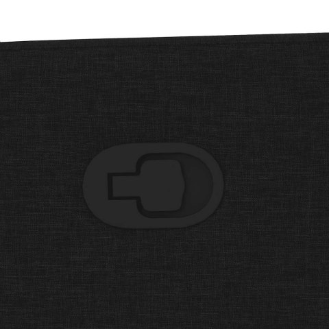 FOTEL ROZKŁADANY CZARNY OBITY TKANINĄ