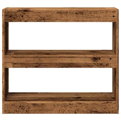 REGAŁ NA KSIĄŻKI/PRZEGRODA STARE DREWNO 80X30X72CM