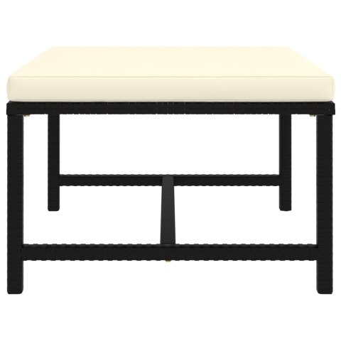 7-CZ. ZESTAW WYPOCZYNKOWY DO OGRODU PODUSZKI RATTAN PE CZARNY