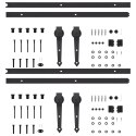 SYSTEM DO MONTAŻU DRZWI PRZESUWNYCH 2SZT. 200CM STAL CZARNY