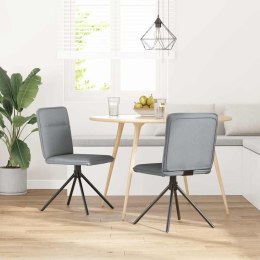 KRZESŁA STOŁOWE 2 SZT. JASNOSZARE OBITE TKANINĄ