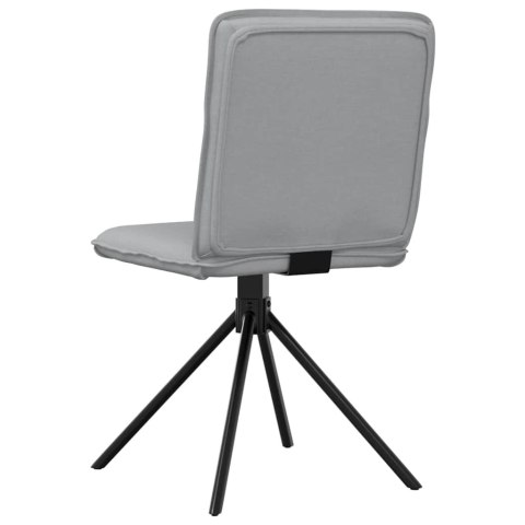 KRZESŁA STOŁOWE 2 SZT. JASNOSZARE OBITE TKANINĄ