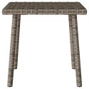 STOLIK KAWOWY OGRODOWY PROSTOKĄTNY SZARY 40X40X37CM POLIRATTAN
