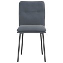 KRZESŁA STOŁOWE 2 SZT. CIEMNOSZARE AKSAMITNE