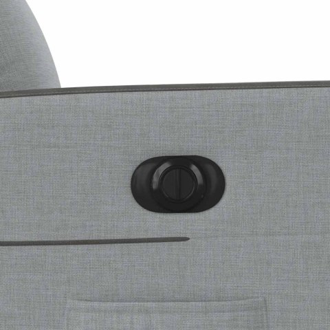 ELEKTRYCZNY FOTEL ROZKŁADANY JASNOSZARY OBITY TKANINĄ