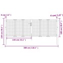 BRAMA OGRODOWA ANTRACYTOWA 300X150CM STAL