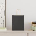TORBY PAPIEROWE 250 SZT. Z UCHWYTAMI CZARNE 18X8X22CM