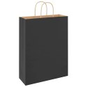 TORBY PAPIEROWE 250 SZT. Z UCHWYTAMI CZARNE 32X12X42CM