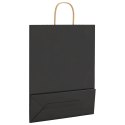 TORBY PAPIEROWE 250 SZT. Z UCHWYTAMI CZARNE 32X12X42CM