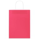 TORBY PAPIEROWE 250 SZT. Z UCHWYTAMI RÓŻOWE 26X12X35CM