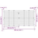 BRAMA OGRODOWA ANTRACYTOWA 300X125CM STAL