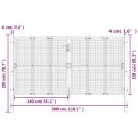 BRAMA OGRODOWA ANTRACYTOWA 300X150CM STAL