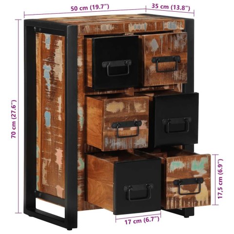 KOMODA 50X35X70CM DREWNO LITE ODZYSKANE