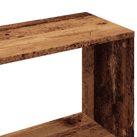 REGAŁ NA KSIĄŻKI STARE DREWNO 80X24X96CM