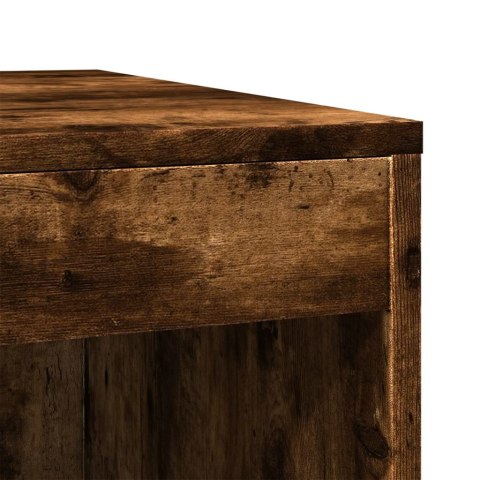 SZAFKA NA KUWETĘ DOMEK DLA KOTA STOLIK UKRYTA KUWETA PRZYDYMIONY DĄB 47X59X42CM