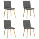 KRZESŁA STOŁOWE 4 SZT. CIEMNOSZARE OBITE TKANINĄ