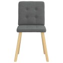 KRZESŁA STOŁOWE 4 SZT. CIEMNOSZARE OBITE TKANINĄ