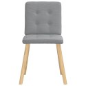 KRZESŁA STOŁOWE 6 SZT. JASNOSZARE TAPICEROWANE TKANINĄ