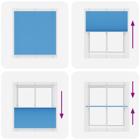 ROLETA PLISOWANA NIEBIESKA 115X150CM SZEROKOŚĆ TKANINY 114,4CM