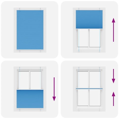ROLETA PLISOWANA NIEBIESKA 95X100CM SZEROKOŚĆ TKANINY 94,4CM