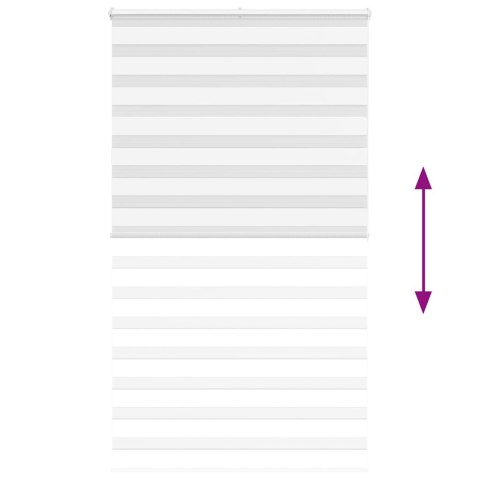 ROLETA ZEBRA BIAŁA SZEROKOŚĆ TKANINY 120,9CM POLIESTER
