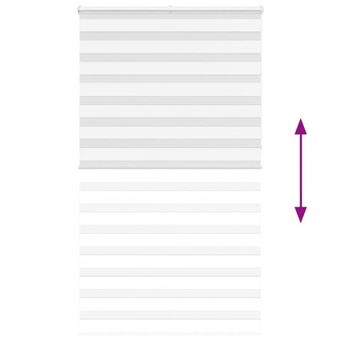 ROLETA ZEBRA BIAŁA SZEROKOŚĆ TKANINY 130,9CM POLIESTER