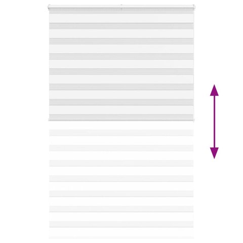 ROLETA ZEBRA BIAŁA SZEROKOŚĆ TKANINY 140,9CM POLIESTER