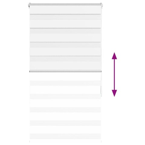 ROLETA ZEBRA BIAŁA SZEROKOŚĆ TKANINY 80,9CM POLIESTER