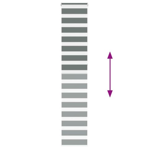 ROLETA ZEBRA CIEMNOSZARA SZEROKOŚĆ TKANINY 40,9CM POLIESTER