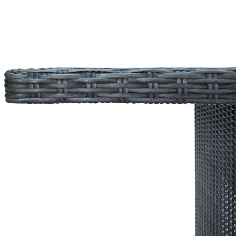 7-CZ. ZESTAW MEBLI OGRODOWYCH PODUSZKI RATTAN PE CIEMNOSZARY