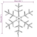 OZDOBNE ŚNIEŻYNKI CIEPŁE BIAŁE ŚWIATŁO LED 2 SZT. 59X59CM