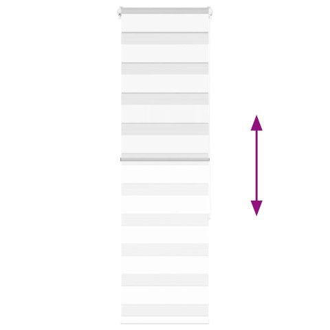 ROLETA ZEBRA BIAŁA SZEROKOŚĆ TKANINY 40,9CM POLIESTER