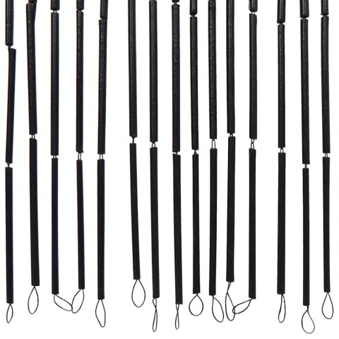 ZASŁONA DO DRZWI PRZECIW OWADOM CIEMNOSZARA 90X220CM BAMBUS