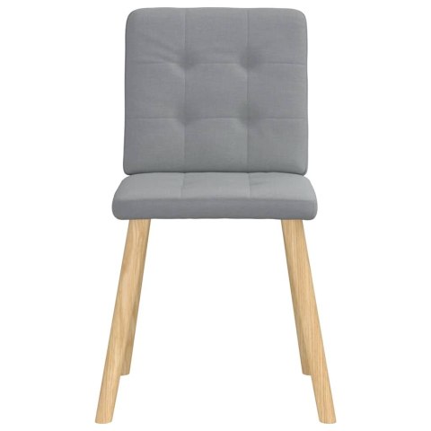 KRZESŁA STOŁOWE 4 SZT. JASNOSZARE OBITE TKANINĄ