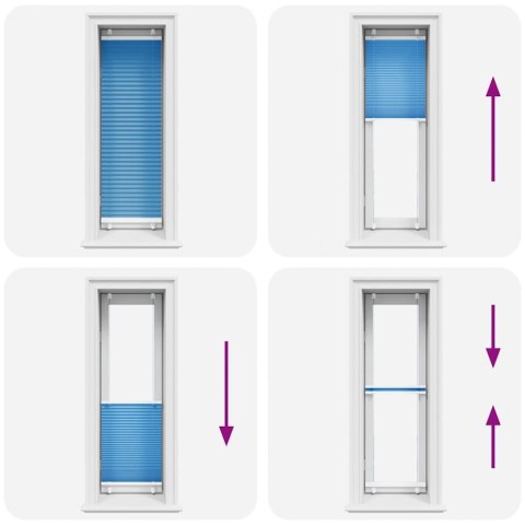 ROLETA PLISOWANA NIEBIESKA 40X150CM SZEROKOŚĆ TKANINY 39,4CM