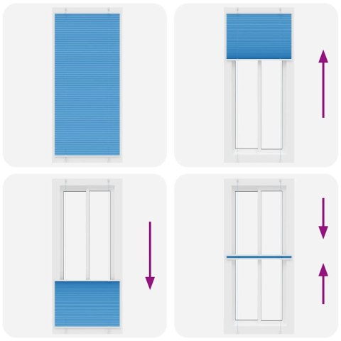 ROLETA PLISOWANA NIEBIESKA 95X200CM SZEROKOŚĆ TKANINY 94,4CM
