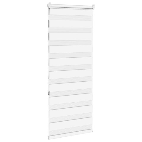 ROLETA ZEBRA BIAŁA SZEROKOŚĆ TKANINY 55,9CM POLIESTER