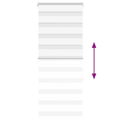 ROLETA ZEBRA BIAŁA SZEROKOŚĆ TKANINY 55,9CM POLIESTER