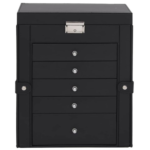 PUDEŁKO NA BIŻUTERIĘ 6-WARSTWOWE Z LUSTREM ZAMYKANE NA KLUCZ