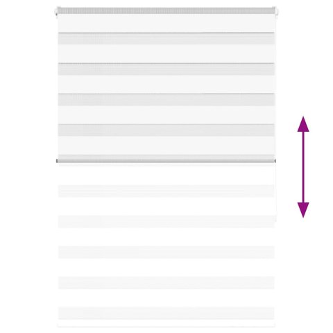 ROLETA ZEBRA BIAŁA SZEROKOŚĆ TKANINY 110,9CM POLIESTER