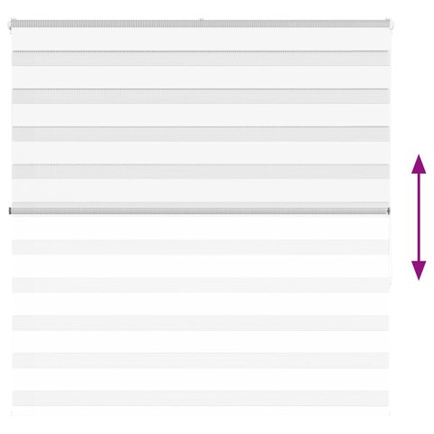 ROLETA ZEBRA BIAŁA SZEROKOŚĆ TKANINY 140,9CM POLIESTER