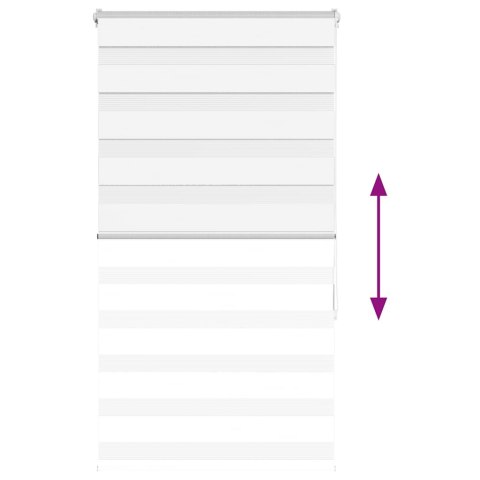 ROLETA ZEBRA BIAŁA SZEROKOŚĆ TKANINY 75,9CM POLIESTER