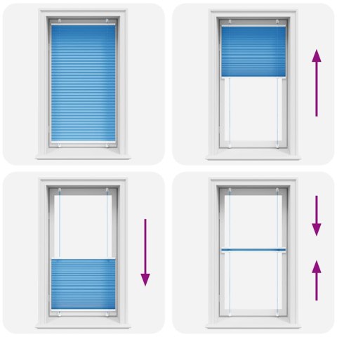 ROLETA PLISOWANA NIEBIESKA 80X100CM SZEROKOŚĆ TKANINY 79,4CM