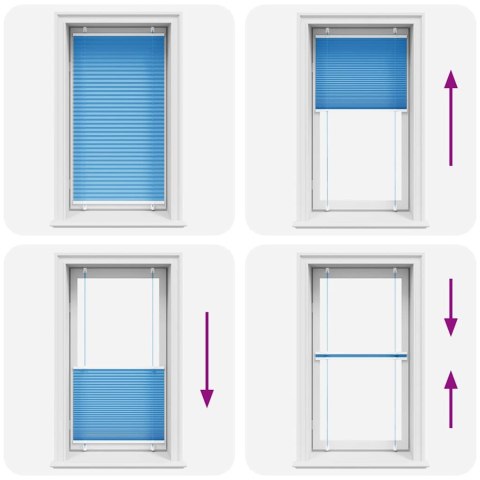 ROLETA PLISOWANA NIEBIESKA 80X150CM SZEROKOŚĆ TKANINY 79,4CM