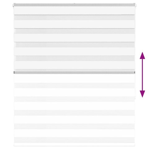 ROLETA ZEBRA BIAŁA SZEROKOŚĆ TKANINY 130,9CM POLIESTER