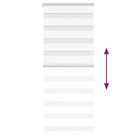 ROLETA ZEBRA BIAŁA SZEROKOŚĆ TKANINY 50,9CM POLIESTER