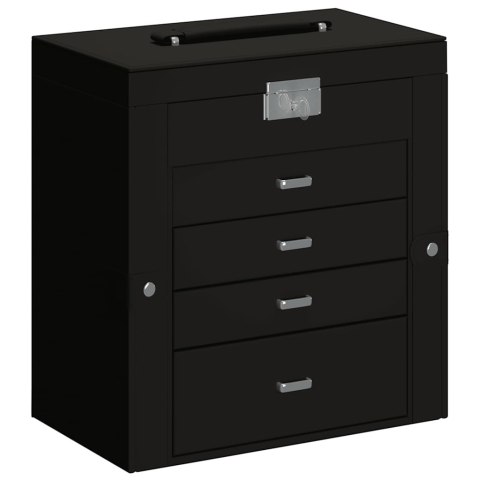 PUDEŁKO NA BIŻUTERIĘ 5-WARSTWOWE Z LUSTREM ZAMYKANE NA KLUCZ